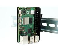 KKSB - Staffa a clip per guida DIN per Raspberry Pi 5, 4B, 3B e altri SBC con lo stesso schema di fori per le viti, diverse posizioni di fissaggio a clip