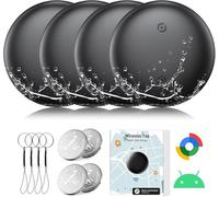 KKSTOTO Localizzatore GPS Android Per Bambini, Impermeabile Tracker per Chiavi Compatibile con Google Dov'è App, Smart Tag Android, Certificazione Google, Trova oggetti e Chiavi/Valigie/Bagagli