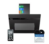 KKT KOLBE A+++ cappa aspirante 60 cm 782 cbm/h convezione aria di scarico senza testa | vetro nero opaco | ricarica automatica | Smart WiFi App Wi-Fi | SensorTouch | Illuminazione LED RGBW |