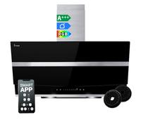 KKT KOLBE Cappa aspirante inclinata HERMES9005SM, 90 cm, nero argento