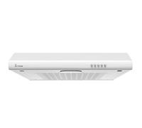 KKT KOLBE | Cappa aspirante 60 cm | Cappa sottopensile | Cappa da incasso | Acciaio inox | Bianco | 3 livelli di potenza | Comando a pulsante | Scarico aria | UBH600W