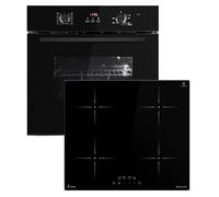 KKT KOLBE Set cottura autosufficiente | 60 cm forno da incasso BO8005FB | piano cottura a induzione IH85900RL | griglia | aria calda | timer automatico | 2 vetri di protezione termica | sicurezza