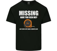 kkt2yur Missing Tape Measure Funny Carpenter DIY Mens Cotton T-Shirt Tee Top