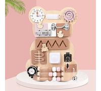 KKTECT Busy Board Tabellone Montessori Occupato Tavolo da Gioco sensoriale Tavole per attività sensoriali in Legno Fatte a Mano Giocattolo del Gioco del Cervello per 1-4 Anni