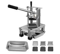 KKTECT Commerce Coupe Friture Française avec 3 lames de Rechange, 1/2", 1/4" et 3/8" Hachoir Simple Hachoir à Pommes de Terre au Citron Frit Français Avec Poignée d'extension