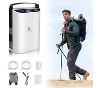 KKTECT Concentratore di Ossigeno Portatile, 90% ± 3% Alta Purezza 1-5L Concentration Adjustable Oxygen Machine Generatore di Ossigeno(3kg) per uso Domestico e da Viaggio