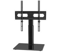 KKTONER Supporto TV da Tavolo Universale per Televisori da 27 a 65 Pollici, Base in Vetro Temperato, Regolabile in Altezza, Supporta Fino a 40kg, Compatibile VESA 100x100 a 400x400