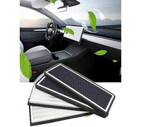 KKTR-CAR Für Tesla Model Y Externer Hepa-Luftfilter mit Aktivkohle, Externer Umluftmodus, Ersatzluftfilter für Tesla Model Y Bio-Defense Modus (2019-2024) (4 Stück)