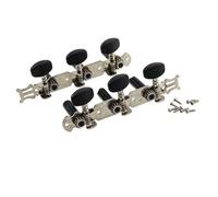 KKUANG 1 set di 2 manopole per chitarra chitarra ukulele manopole chitarra classica accordatura pioli tastiera sintonizzazione teste accordatura pedale plastica post manopole w/viti nero