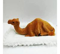 KKUSSOLL Realistico Dromedario Camel Peluche Come Reale Fluffy Deserto Animale Giocattoli per Auto Pumpskin Marrone Colore Decorazioni