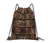 kkvhhyuo Alce Mountain Pine Tree Wilderness stampato zaino grande pieghevole Draw String Bag con cinghie regolabili per sport, viaggi, nuoto, scuola, Libreria Libreria Libro, One Size, Zainetto