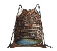 kkvhhyuo Alce Mountain Pine Tree Wilderness stampato zaino grande pieghevole Draw String Bag con cinghie regolabili per sport, viaggi, nuoto, scuola, Libri Libreria Libreria, One Size, Zainetto