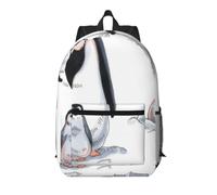 kkvhhyuo anime wolf borse scuola unisex 17 pollici bambini zaino, Pinguini | Zaini leggeri del computer portatile dello zaino di viaggio con le tasche multiple per gli studenti viaggiano il lavoro