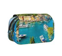 kkvhhyuo Astuccio per bambini, astuccio per penne con chiusura a scatto, grazioso astuccio per scuola e ufficio (calze di buon Natale), Vista Mediterranea, One Size, Organizer per borse
