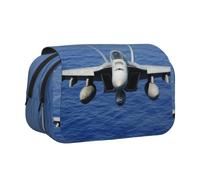 kkvhhyuo Astuccio per bambini, astuccio per penne con chiusura a scatto, grazioso astuccio per scuola e ufficio (bandiera americana per veterani), Aereo da guerra, One Size, Organizer per borse
