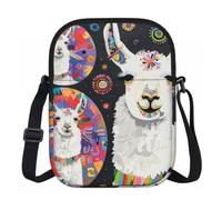 kkvhhyuo Borsa a tracolla da donna, mini portafoglio con cerniera e tracolla regolabile (pavoni), Alpaca blade, Taglia unica