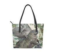 kkvhhyuo Borsa a tracolla in pelle con stampa matematica scolastica, riutilizzabile, grande, con cerniera e tasche, borsa per la spesa per lavoro, scuola, viaggi, Conigli Manate, Taglia unica