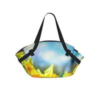 kkvhhyuo Borsa da campeggio con stampa a ciambella, pieghevole, per shopping, spiaggia, con design convertibile per spiaggia, picnic, escursionismo e festival, Fiore di narciso., One Size, Zaino