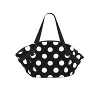 kkvhhyuo Borsa da campeggio con stampa a righe bianche nere e bianche, borsa a tracolla pieghevole per shopping, spiaggia, design con cuscinetto convertibile, per spiaggia, picnic, escursionismo e