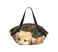 kkvhhyuo Borsa da campeggio con stampa gotica di rose, pieghevole, per shopping, spiaggia, con design convertibile, per spiaggia, picnic, escursionismo e festival., Golden Retriever Cani Cuccioli