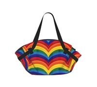 kkvhhyuo Borsa da campeggio con stampa matematica scolastica, borsa a tracolla pieghevole per shopping, spiaggia, design convertibile, per spiaggia, picnic, escursionismo e festival., Motivo
