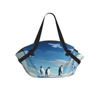 kkvhhyuo Borsa da campeggio pieghevole con tasti di pianoforte con note musicali, borsa a tracolla per shopping, spiaggia, design convertibile, per spiaggia, picnic, escursionismo e festival, Stampa