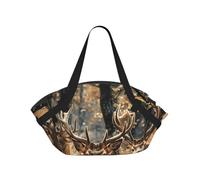 kkvhhyuo Borsa da campeggio pieghevole con tasti di pianoforte con note musicali, borsa a tracolla per shopping, spiaggia, design convertibile, per spiaggia, picnic, escursionismo e festival, Natura