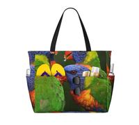 kkvhhyuo Borsa larga da spiaggia, borsa a tracolla grande, borsa per la spesa, stampa uccelli nel mio giardino, borsa da spiaggia per vacanze estive, piscina, palestra, viaggi