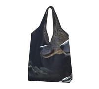kkvhhyuo Borsa per la spesa pieghevole, riutilizzabile, lavabile, leggera | Borse di totalizzatore di grande capacità stampate 3d dei lupi della luna piena per stoccaggio di viaggio del supermercato
