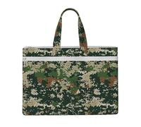 kkvhhyuo Borsa portadocumenti con stampa mimetica digitale, in tela leggera, con doppia cerniera, per lavoro, pendolarismo, studio e trasporto quotidiano, Green Army - Camouflage digitale, Taglia
