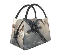 kkvhhyuo Borsa termica per il pranzo con stampa di aeroplani della Seconda Guerra Mondiale della Seconda Guerra Mondiale, per Uomini, Donne e Bambini, Borsa termica per il pranzo, riutilizzabile