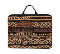 kkvhhyuo Custodia per computer portatile con stampa di conchiglie a tema spiaggia da 14 pollici, profilo sottile con manico, per uomini e donne, lavoro, pendolarismo e viaggi, Panno di fango africano