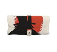 kkvhhyuo Custodia per occhiali da sole in pelle con stampa karate da uomo, custodia portatile per occhiali da sole alla moda, piatta, sottile, piccola borsa per occhiali da sole con clip per cintura