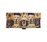kkvhhyuo Custodia per occhiali da sole in pelle con stampa mandala, portatile, alla moda, piatta, sottile, piccola, con clip per cintura, per uomini e donne, Labrador Retriever Cani, Taglia unica