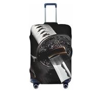 kkvhhyuo Giappone Samurai Spada Stampa Bagagli Copertura Valigie Copertura Protettiva Elastica Fit Borsa da Viaggio Manica per Valigia 45-81 Pollici Bagagli, nero, Medium, Stampa