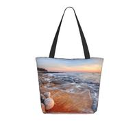 kkvhhyuo Grande borsa tote da donna, con stampa di un molo sulla spiaggia, borsa a tracolla con cerniera, borsa da lavoro per lavoro, università, viaggi, scuola, shopping, spiaggia