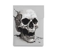 kkvhhyuo Merry Christmas - Custodia protettiva per computer portatile da 13 pollici, in pelle PU, sottile, elegante, per lavoro e viaggio, Teschio dell'Orrore, Taglia unica