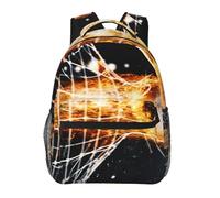 kkvhhyuo Occhiali da sole sulla spiaggia Zaino casual stampato, borsa leggera per libri zaino per laptop per viaggi universitari pendolari avventure nel fine settimana., Fuoco Calcio, One Size