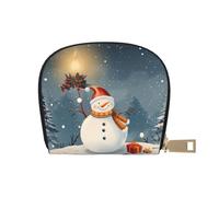 kkvhhyuo Portamonete con stampa moderna a pois rosa, grigio, bianco, in pelle, con cerniera, per donne e uomini, Merry Christmas., One Size, Moderno