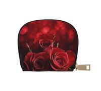 kkvhhyuo Portamonete con stampa retrò di girasole, mini portamonete in pelle con cerniera per donne e uomini, Rose1., Taglia unica, Moderno
