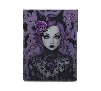 kkvhhyuo School Math - Custodia protettiva per computer portatile da 13 pollici, in pelle PU, sottile, elegante, per lavoro e viaggio, Viola Nero Goth Spooky, Taglia unica