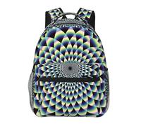 kkvhhyuo Tropical Leaves - Zaino casual con stampa, leggero, da viaggio, per computer portatile, per uomini e donne, zaino per la scuola per ragazzi e ragazze, Spirale Optical Illusion Art, One Size