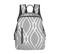 kkvhhyuo Zaino casual, con stampa di note musicali, leggero, per donne e uomini, per la scuola, per ragazzi e ragazze, Figura Geometrica Argento, One Size, Zainetto