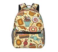 kkvhhyuo Zaino casual con stampa di piante grasse, zaino leggero per libri e computer portatile, per viaggi, università, pendolarismo e avventure nel fine settimana., Motivo dolci, One Size