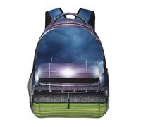 kkvhhyuo Zaino casual con stampa di testa di gufo, zaino leggero per libri e computer portatile, per viaggi, università, pendolarismo e avventure nel fine settimana., Stadio prima della serata partita