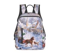 kkvhhyuo Zaino casual, con stampa geometrica arcobaleno, leggero, per donne e uomini, per la scuola, per ragazzi e ragazze, Buon Natale 4, One Size, Zainetto