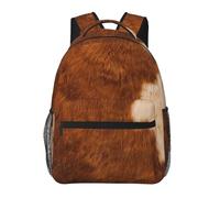 kkvhhyuo Zaino casual con stampa matematica, leggero, casual, da viaggio, per uomini e donne, per la scuola, per ragazzi e ragazze, Pelle bovina rossa marrone, One Size, Zaino daypack