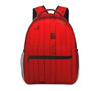 kkvhhyuo Zaino casual con stampa matematica, leggero zaino da viaggio per computer portatile, per uomini e donne, zaino per la scuola per ragazzi e ragazze, Strisce rosse., One Size, Zainetto