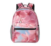 kkvhhyuo Zaino casual con stampa moderna a pois rosa, grigio, bianco, leggero, da viaggio, per uomini e donne, zaino per la scuola per ragazzi e ragazze, Fiori di ciliegio rosa., One Size, Zainetto