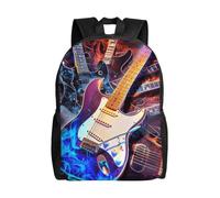 kkvhhyuo Zaino da scuola con stampa orchidee, leggero, per libri, laptop, per uomini e donne, borsa da viaggio per scuola, lavoro., Chitarra elettrica magica, One Size, Zainetto